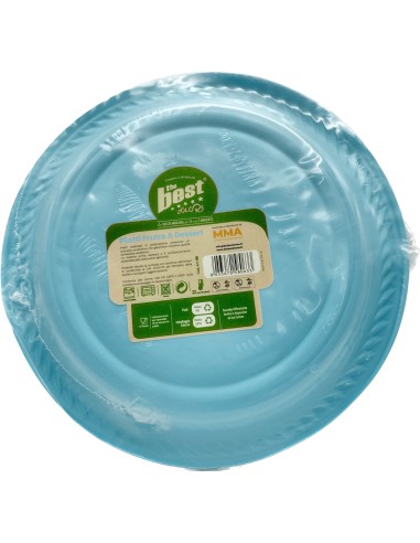 the best 25 piatti plastica riutilizzabili - dessert diametro 17cm - azzurri: tuttocasashop.it: carta & monouso