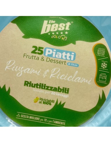 the best 25 piatti plastica riutilizzabili - dessert diametro 17cm - azzurri: tuttocasashop.it: carta & monouso