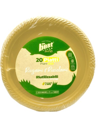 the best 20 piatti plastica riutilizzabili - piani diametro 22cm - oro: tuttocasashop.it: carta & monouso