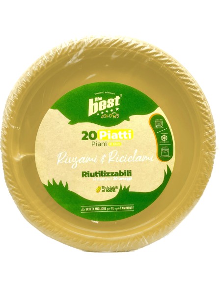 the best 20 piatti plastica riutilizzabili - piani diametro 22cm - oro: tuttocasashop.it: carta & monouso