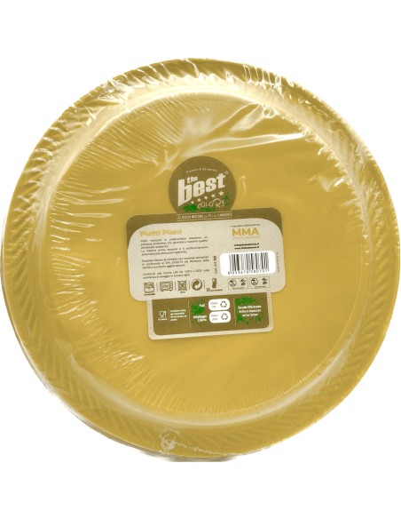 the best 20 piatti plastica riutilizzabili - piani diametro 22cm - oro: tuttocasashop.it: carta & monouso