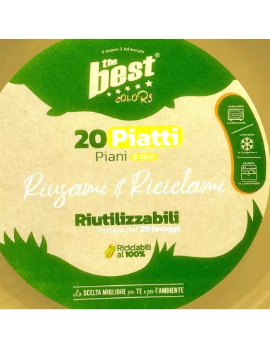 the best 20 piatti plastica riutilizzabili - piani diametro 22cm - oro: tuttocasashop.it: carta & monouso