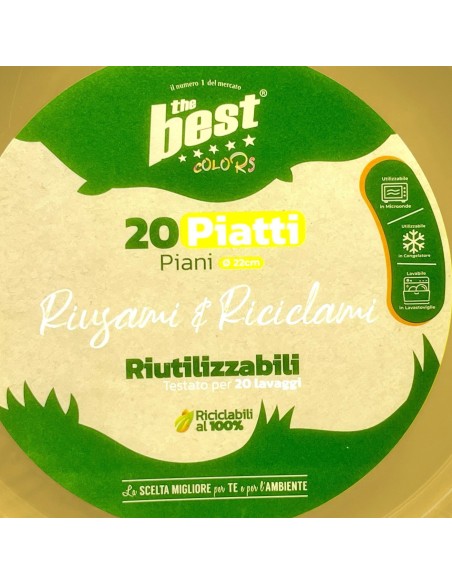 the best 20 piatti plastica riutilizzabili - piani diametro 22cm - oro: tuttocasashop.it: carta & monouso