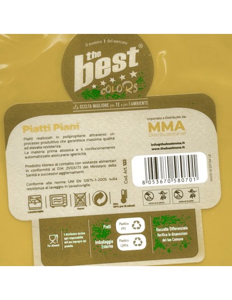 the best 20 piatti plastica riutilizzabili - piani diametro 22cm - oro: tuttocasashop.it: carta & monouso