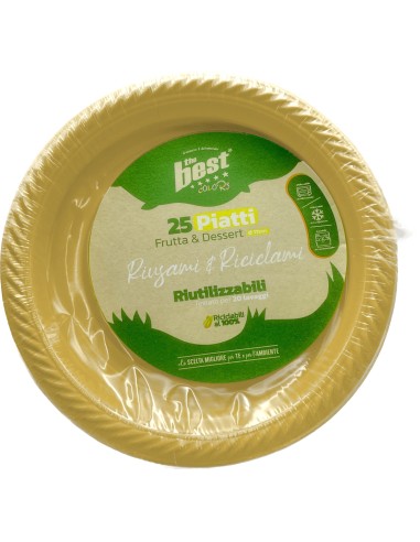 the best 25 piatti plastica riutilizzabili - dessert diametro 17cm - oro: tuttocasashop.it: carta & monouso