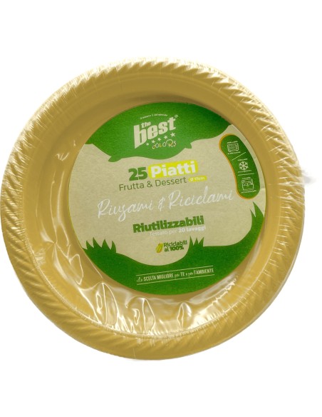 the best 25 piatti plastica riutilizzabili - dessert diametro 17cm - oro: tuttocasashop.it: carta & monouso