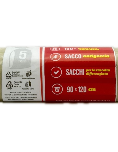 the best 5 sacchi resistenti 90x120cm ldpe - ambra - raccolta differenziata: tuttocasashop.it: pulizia e cura della casa