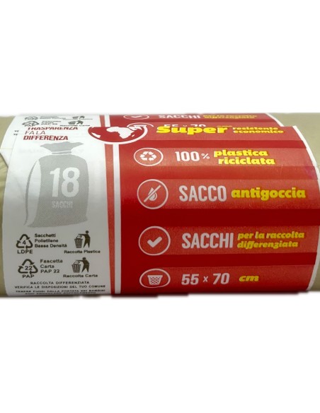 the best 18 sacchi resistenti 50x70cm ldpe - ambra - raccolta differenziata: tuttocasashop.it: pulizia e cura della casa