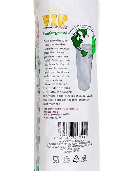 vip 30 bicchieri tumbler trasparenti in pp - 355ml - aperitivo - cocktail: tuttocasashop.it: carta & monouso