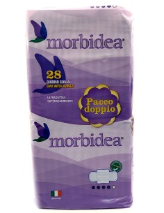 morbidea assorbenti ultra - pacco doppio - 28 pezzi - anatomico con ali: tuttocasashop.it: igiene e cura della persona