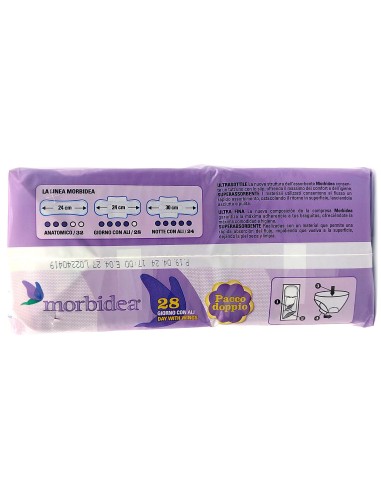 morbidea assorbenti ultra - pacco doppio - 28 pezzi - anatomico con ali: tuttocasashop.it: igiene e cura della persona