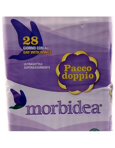 morbidea assorbenti ultra - pacco doppio - 28 pezzi - anatomico con ali: tuttocasashop.it: igiene e cura della persona