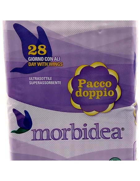 morbidea assorbenti ultra - pacco doppio - 28 pezzi - anatomico con ali: tuttocasashop.it: igiene e cura della persona