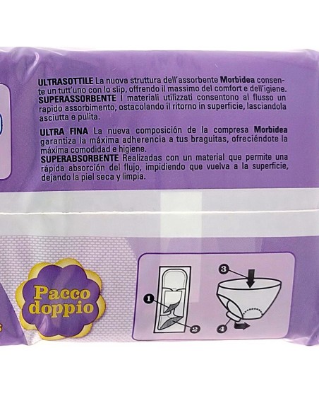 morbidea assorbenti ultra - pacco doppio - 28 pezzi - anatomico con ali: tuttocasashop.it: igiene e cura della persona