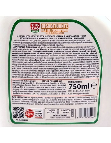 zig zag disabituante per rettili scorpioni gechi e lucertole - spray 750ml: tuttocasashop.it: pulizia e cura della casa