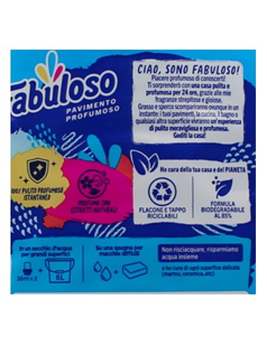 fabuloso detergente per pavimenti - 1250ml - fresco mattino: tuttocasashop.it: pulizia e cura della casa