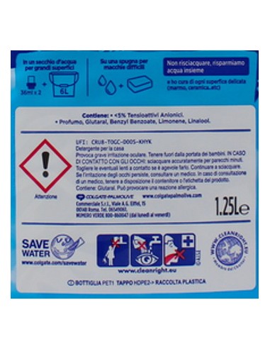 fabuloso detergente per pavimenti - 1250ml - fresco mattino: tuttocasashop.it: pulizia e cura della casa