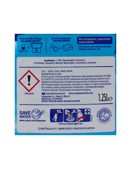 fabuloso detergente per pavimenti - 1250ml - fresco mattino: tuttocasashop.it: pulizia e cura della casa