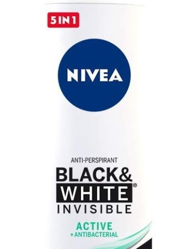 nivea deodorante spray formato maxi 200ml - black & white invisible - active: tuttocasashop.it: igiene e cura della persona