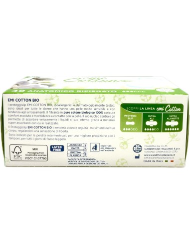 emi cotton 40 proteggislip in cotone - formato salva slip - ripiegati: tuttocasashop.it: igiene e cura della persona