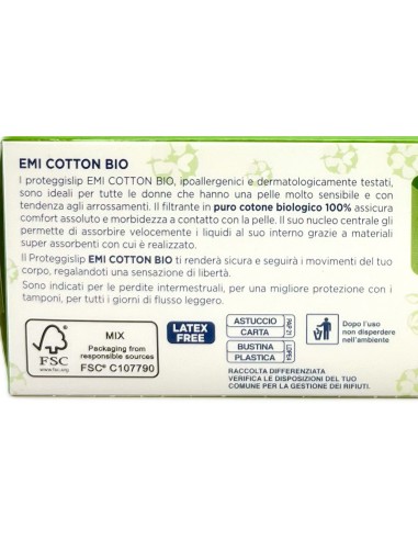 emi cotton 40 proteggislip in cotone - formato salva slip - ripiegati: tuttocasashop.it: igiene e cura della persona