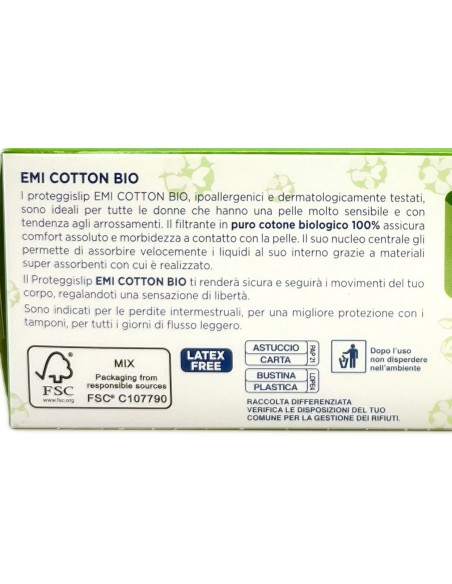 emi cotton 40 proteggislip in cotone - formato salva slip - ripiegati: tuttocasashop.it: igiene e cura della persona