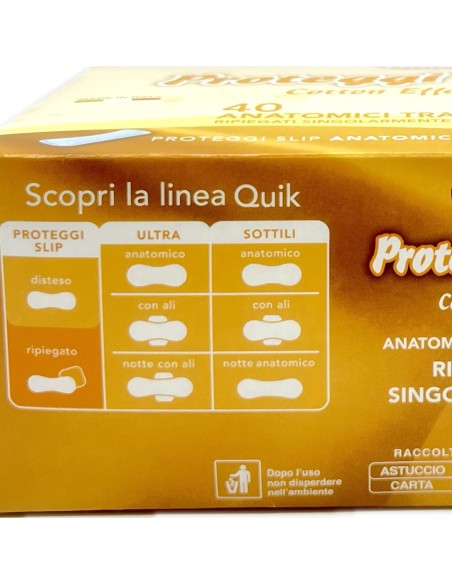 quik 40 assorbenti proteggislip anatomici - ripiegati: tuttocasashop.it: igiene e cura della persona