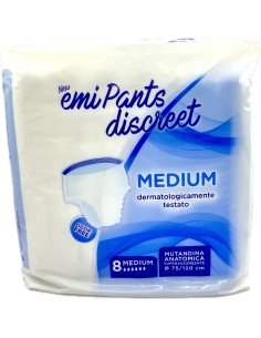emi pants discreet mutandina elasticizzata - 8 pezzi - taglia m medium: tuttocasashop.it: igiene e cura della persona