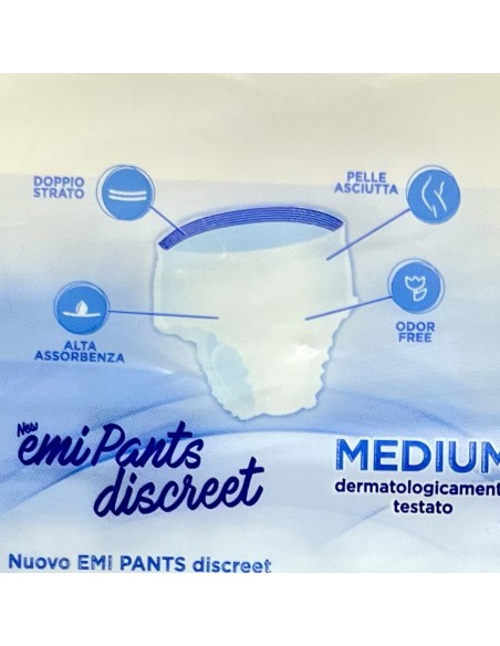 emi pants discreet mutandina elasticizzata - 8 pezzi - taglia m medium: tuttocasashop.it: igiene e cura della persona