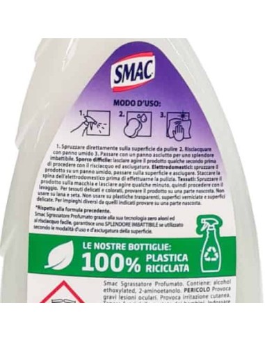 smac detergente spray con erogatore - 750ml - sgrassatore profumato lavanda: tuttocasashop.it: pulizia e cura della casa