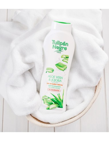 tulipan negro bagnoschiuma - 650ml - aloe vera & jojoba: tuttocasashop.it: igiene e cura della persona