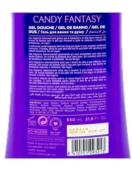 tulipan negro bagnoschiuma - 650ml - candy fantasy - dolce idratazione: tuttocasashop.it: igiene e cura della persona