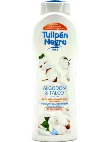 tulipan negro bagnoschiuma 650ml - cotone e talco - idratazione e morbidezza: tuttocasashop.it: igiene e cura della persona