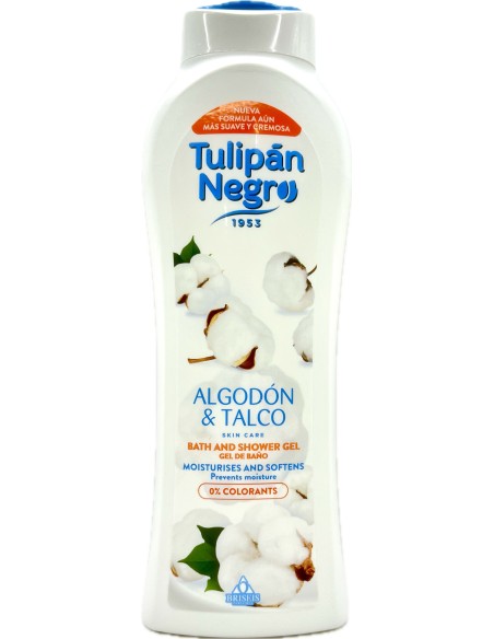 tulipan negro bagnoschiuma 650ml - cotone e talco - idratazione e morbidezza: tuttocasashop.it: igiene e cura della persona