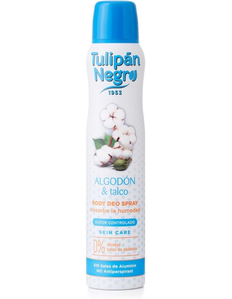 tulipan negro deodorante spray - 200ml - cotone e talco: tuttocasashop.it: igiene e cura della persona