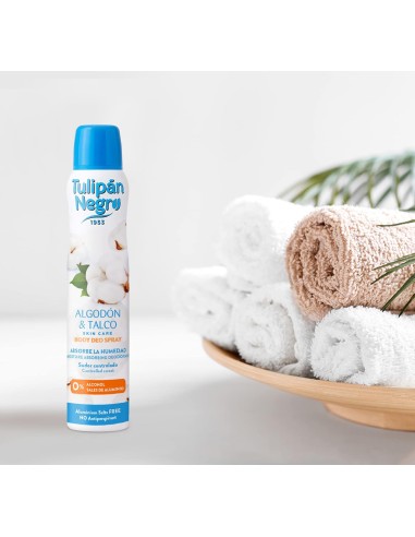 tulipan negro deodorante spray - 200ml - cotone e talco: tuttocasashop.it: igiene e cura della persona