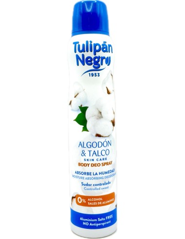 tulipan negro deodorante spray - 200ml - cotone e talco: tuttocasashop.it: igiene e cura della persona