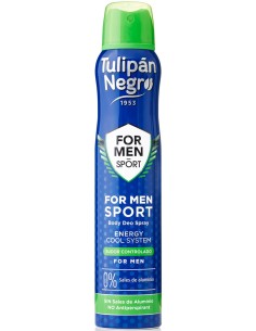tulipan negro deodorante spray - 200ml - for men - sport: tuttocasashop.it: igiene e cura della persona