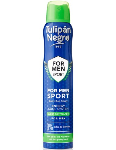 tulipan negro deodorante spray - 200ml - for men - sport: tuttocasashop.it: igiene e cura della persona