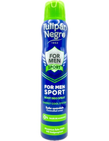 tulipan negro deodorante spray - 200ml - for men - sport: tuttocasashop.it: igiene e cura della persona