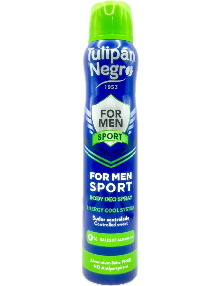 tulipan negro deodorante spray - 200ml - for men - sport: tuttocasashop.it: igiene e cura della persona