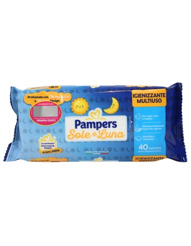 pampers sole&luna salviettine umidificate baby - 40 pezzi: tuttocasashop.it: igiene e cura della persona