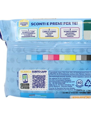 pampers sole&luna salviettine umidificate baby - 40 pezzi: tuttocasashop.it: igiene e cura della persona