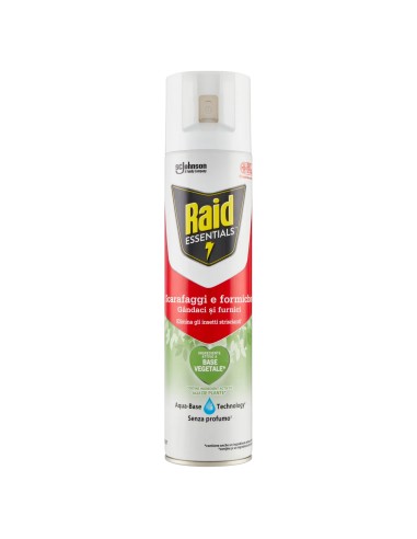 raid essentials insetticida scarafaggi e formiche - 400ml - a base vegetale: tuttocasashop.it: pulizia e cura della casa