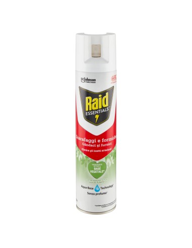 raid essentials insetticida scarafaggi e formiche - 400ml - a base vegetale: tuttocasashop.it: pulizia e cura della casa