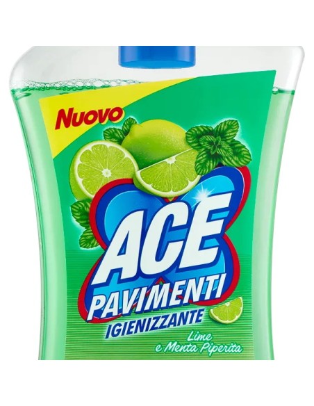 ace pavimenti igienizzante - 1 litro - lime e menta: tuttocasashop.it: pulizia e cura della casa