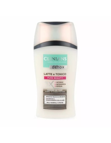 clinians detox latte e tonico 2in1 - 200ml - deterge detossifica esfolia: tuttocasashop.it: igiene e cura della persona