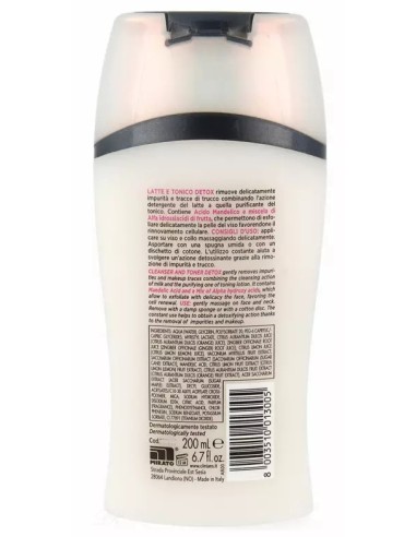 clinians detox latte e tonico 2in1 - 200ml - deterge detossifica esfolia: tuttocasashop.it: igiene e cura della persona