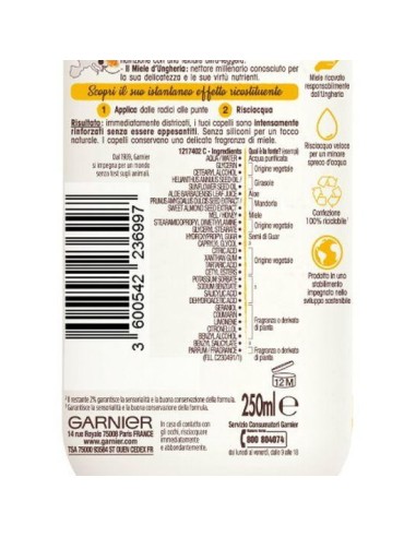 ultra dolce la maschera latte - 250ml - miele - ricostituente: tuttocasashop.it: igiene e cura della persona