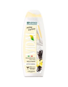 vidal bagnodoccia 500ml - vellutante - milky vanilla - latte e vaniglia: tuttocasashop.it: igiene e cura della persona